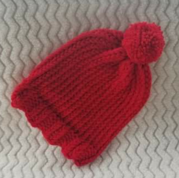 handcrafted Accessories - Winter Hat (Red), Handcrafted NWOT